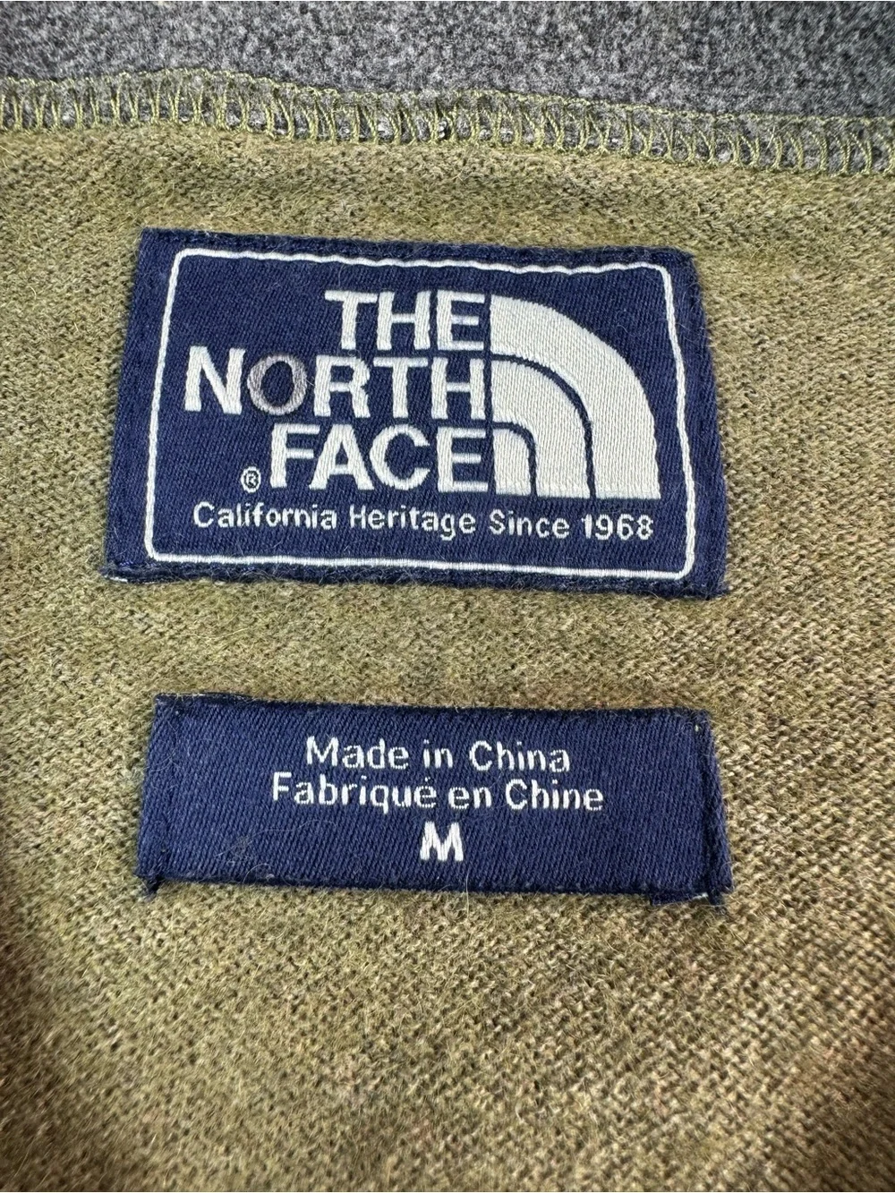 The North Face Wool Blend 1/4 Zip Sweater Men’s Medium Olive‎ Green